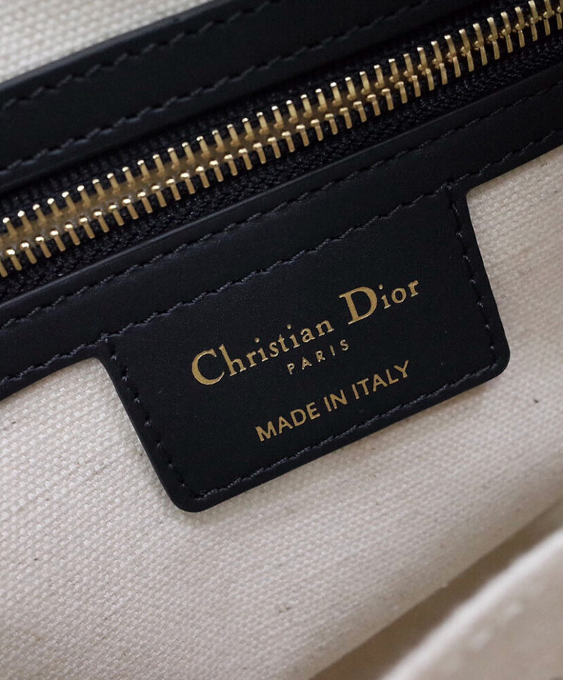 Christian Dior Medium D-Vibe Bowling Bag Dark Blue